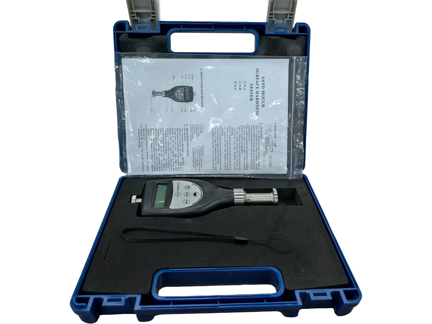 Digital Sand Mold Surface Hardness Tester Meter for Surface Hardness of The Sand Mould in High Pressure Molding with Testing Range 10HC to 90HC Spherical R1.20 Load 1500g Pressure Load 180g