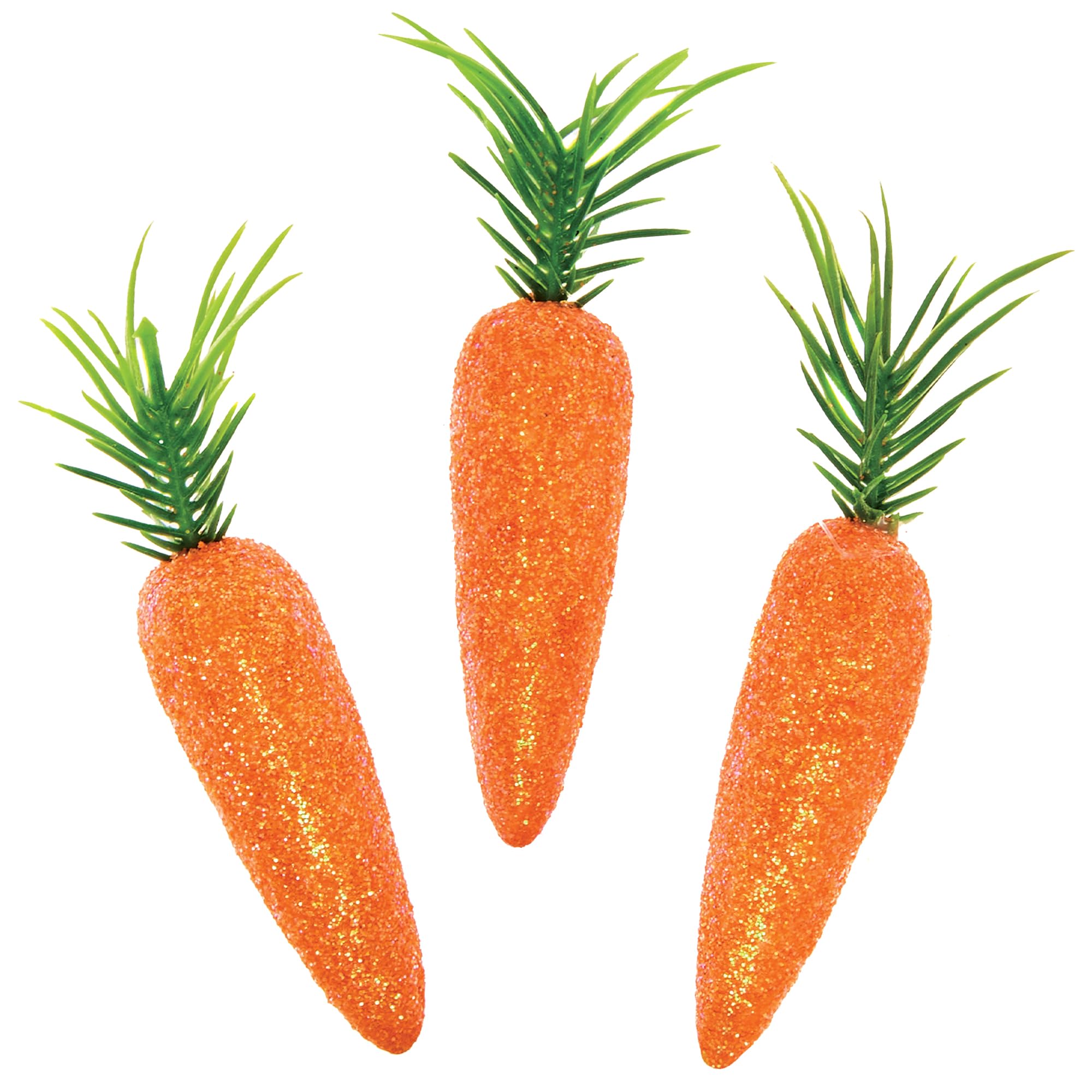 Baker Ross FX964 Glitter Carrots - Pack of 15, Easter Embellishments for Crafts