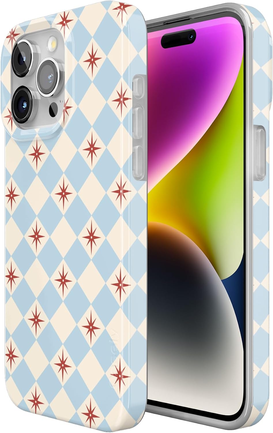 Casely iPhone 15 Pro Max Case | Chelsea Checker | Starlight Tiles | Compatible with MagSafe | Classic Ultra Slim Design