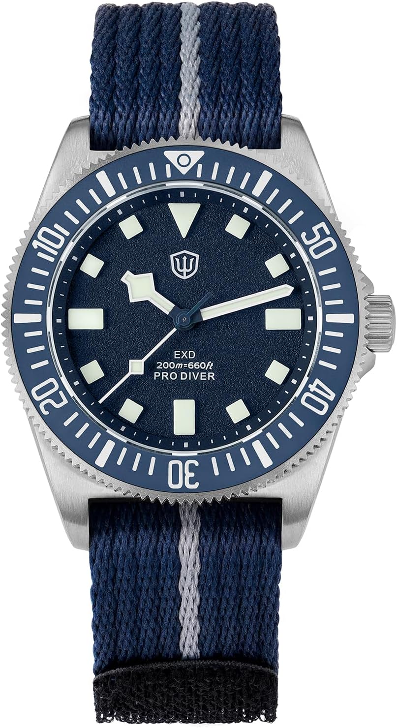 watchdives 40mm EXD Titanium Diver Watch Japan VH31 Sweep