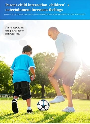 Miniatura 6 de Balón de fútbol de la liga, tamaño 5 y tamaño 4, térmicamente unido con costuras sin costuras, peso oficial de partido, piel sintética profesional