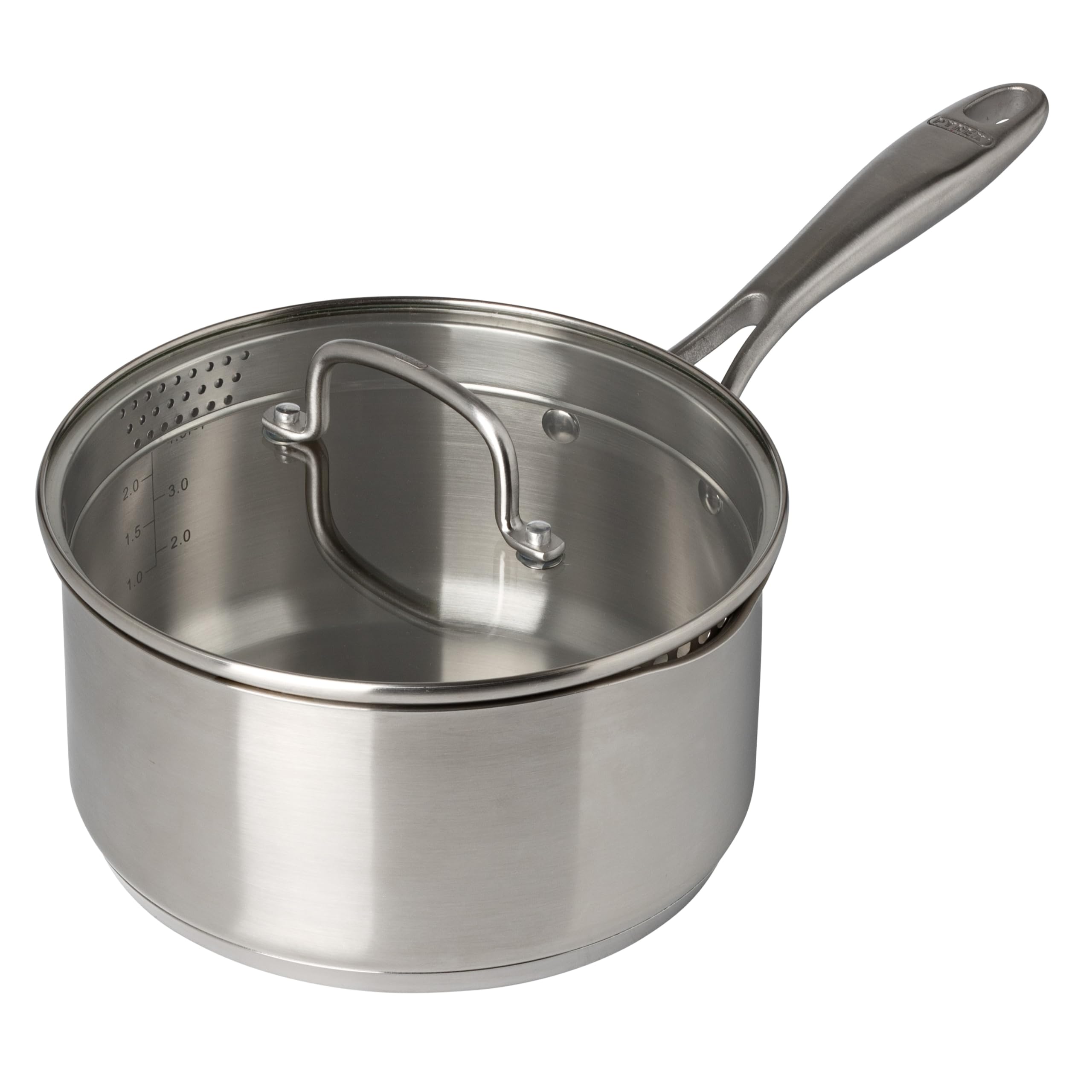 Pyrex, Infinity Saucepan with Lid, Diameter 20 cm, Fixed Handle, Stainless Steel, PFAS Free, Stainless Steel, Suitable for All Heat Sources Including Induction and Oven