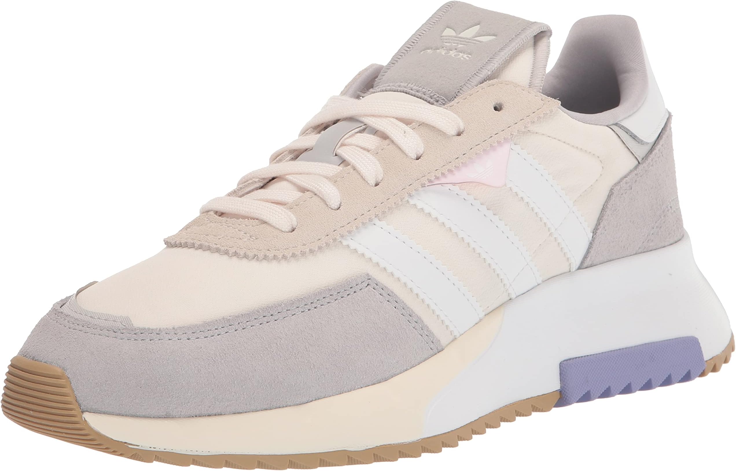 adidas Originals Women's Retropy F2 Sneaker, Chalk White/White/Light Purple, 8.5