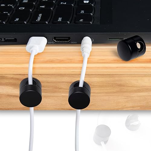 Miniatura 12 de 3 juegos de soportes de cargador para cables, soportes de anclaje de cable ajustables plateados, clips de cable de metal adhesivos, organizadores de