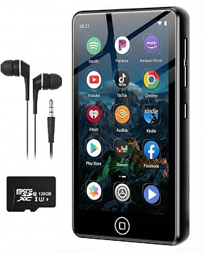 144GB MP3 Player with Bluetooth and WiFi, Android Music Player for Amazon Music,Pandora, Audible. 4.02" Touchscreen,Speaker,Supports Play Store,Up to 512GB