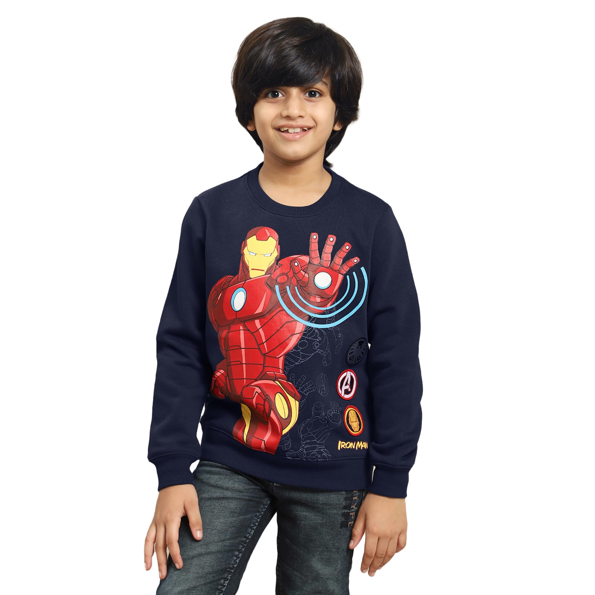 KidsvilleIron Man Printed Regular Fit Sweatshirt for Boys