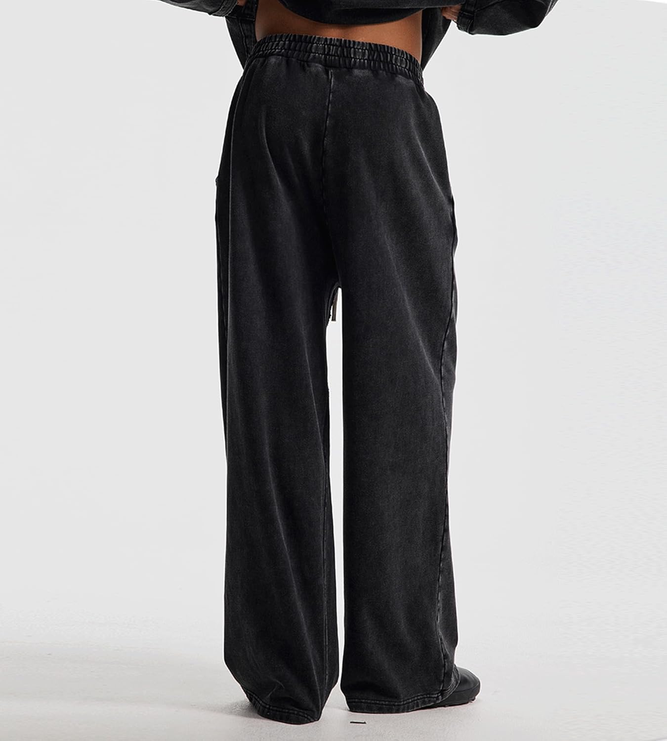 Colorful world Mens Sweatpants Acid Washed Elastic Waist Drawstring Sweat Pants Cotton Baggy Streetwear Pant with Pockets - Image 6