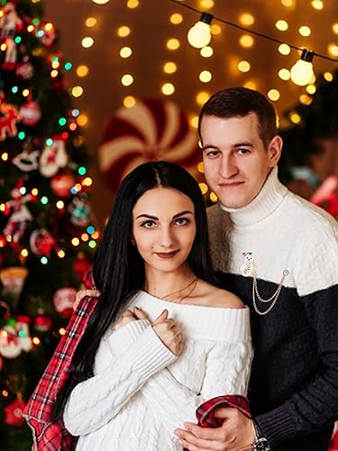 Miniatura 7 de Broche de Navidad, broches para árbol de Navidad, diamantes de imitación brillantes, broche de campana de copo de nieve, accesorios de Navidad,