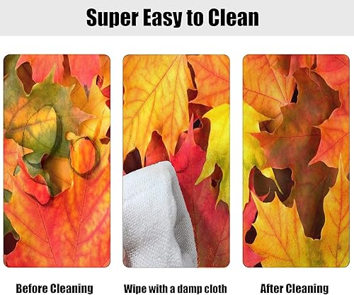 Miniatura 10 de RenteriaDecor Manteles ovalados de Navidad rojos, mantel ajustable elástico con estampado de copo de nieve dorado, fundas oblongas resistentes al