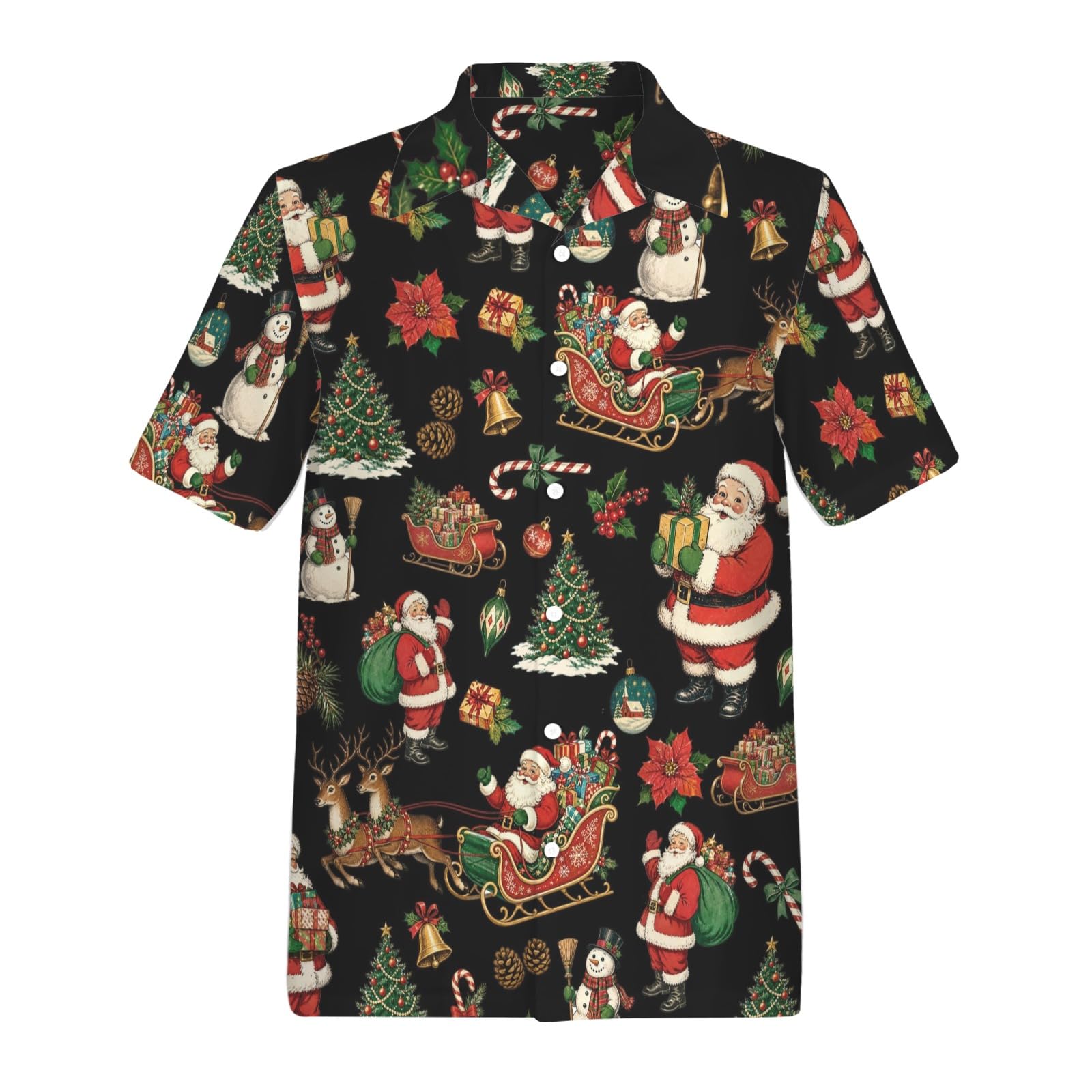 Artsadd 80s Outfit for Men 90s Shirt Hawaiian Button Down Retro Party Disco