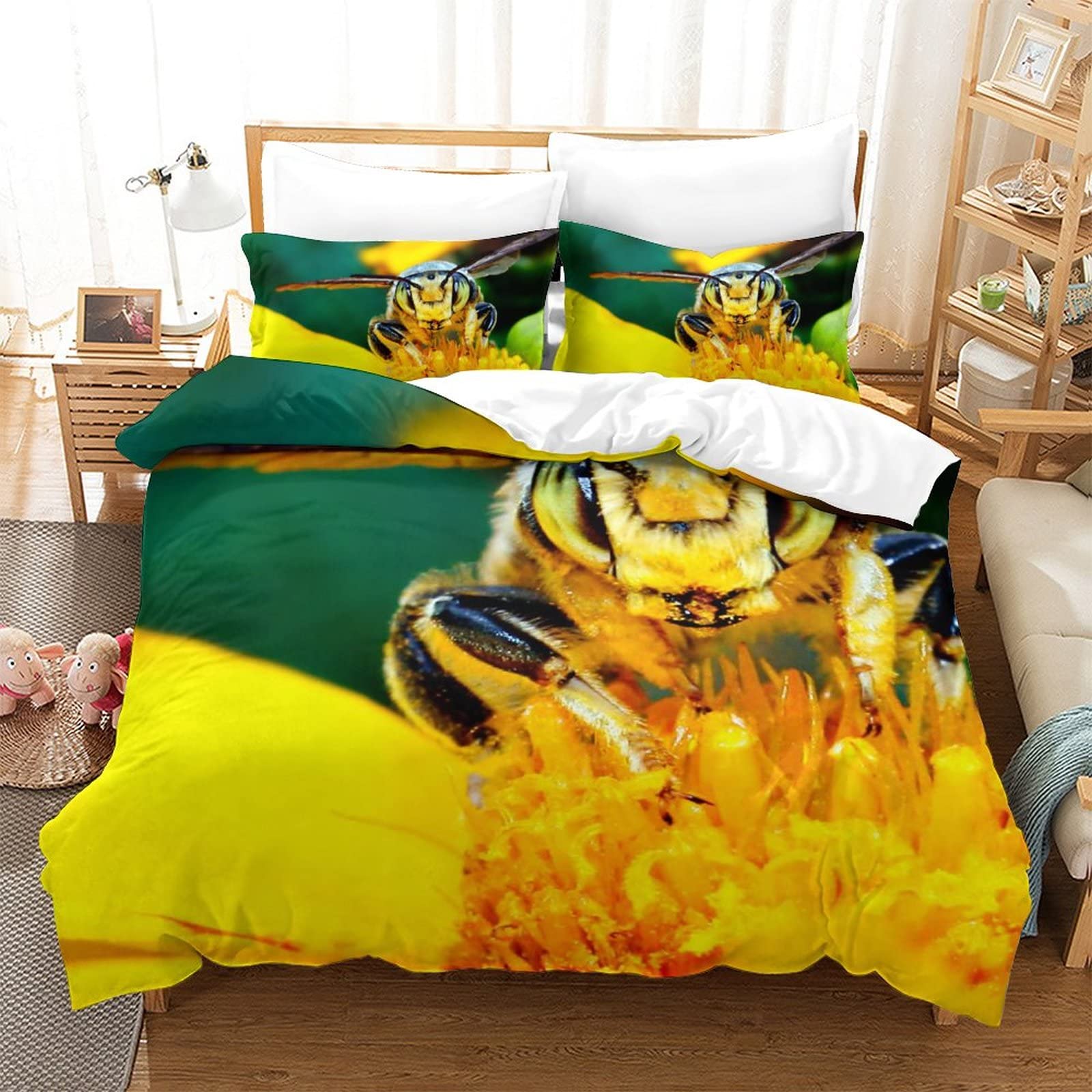 Parure de lit imprimée en 3D guêpe microfibre douce lavable grand teint pour ado