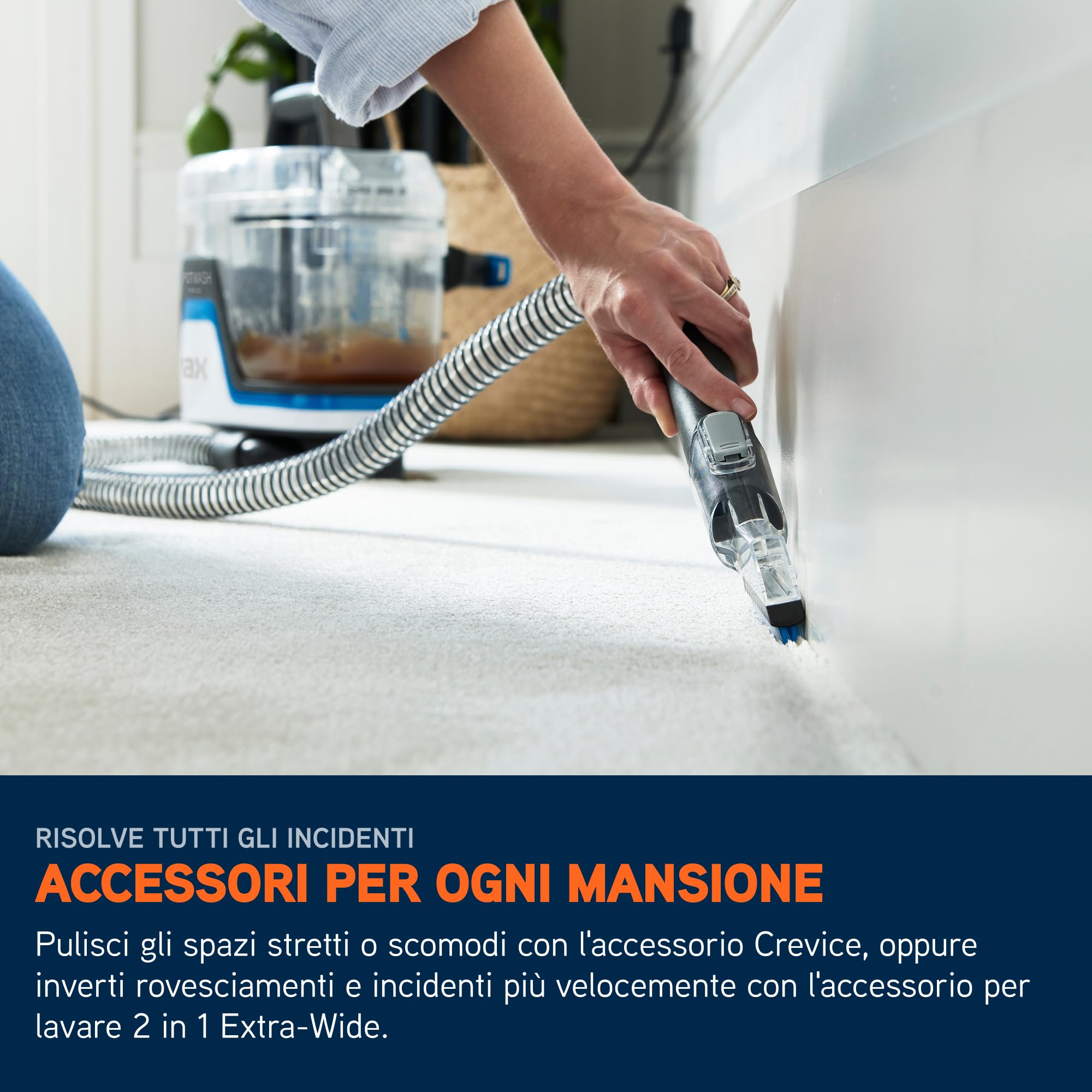 Vax Spotwash Home Duo Smacchiatore, Detergente per Tappeti e Rivestimenti, e Smacchiatore per la Casa, Lavatrice per Divani, Scale, Auto, Materassi, Design Compatto, Serbatoio Medio