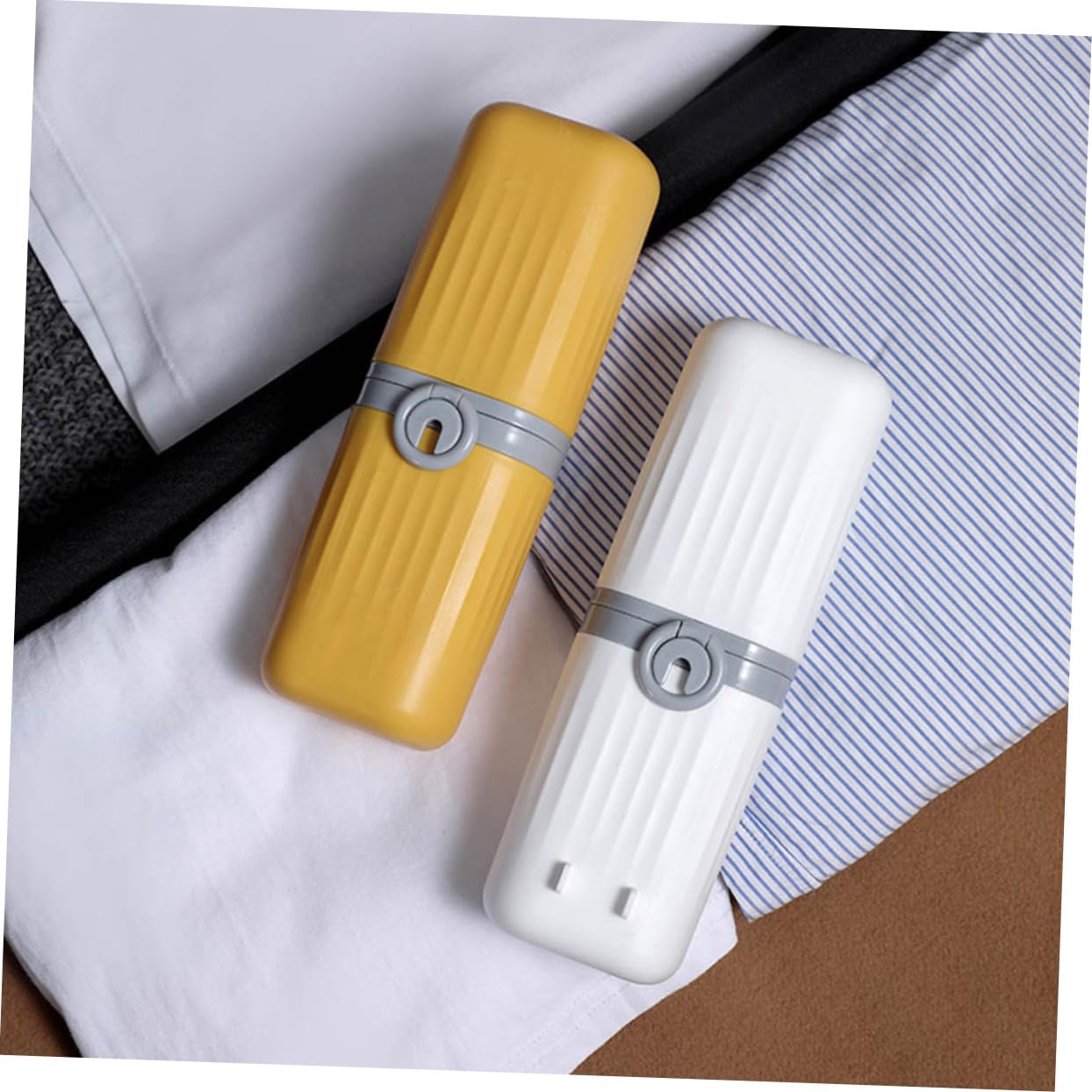 Juego de 6 Vasos para enjuagar, Estuche para Cepillo de de Viaje, Juego de cepillos de, Soporte para Pasta de, Vasos, Viaje, Caja de Almacenamiento para cepillos de