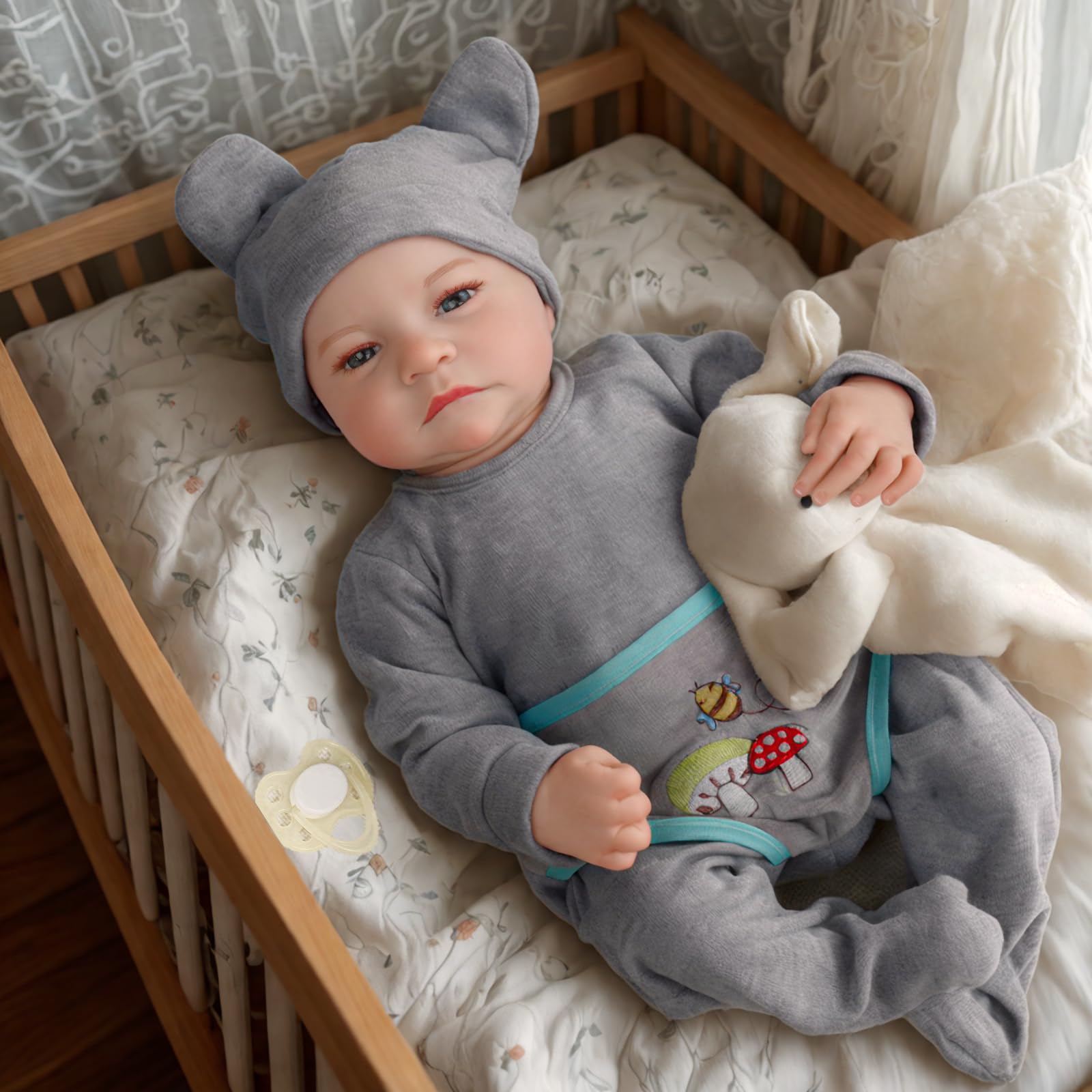 BABESIDE Bambino Reborn Maschio - 18 Pollici Bambole Neonate Life Like Reborn Baby Doll - Bambino Rinato Realistiche Vinile Dolls