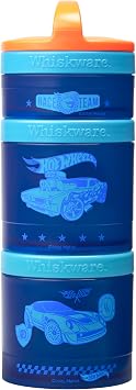 Whiskware RACE TEAM Stackable Snack Pack - 3 Jar + Handle - Orange/Blue
