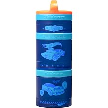 RACE TEAM Whiskware Stackable Snack Pack - 3 Jar + Handle - Orange/Blue