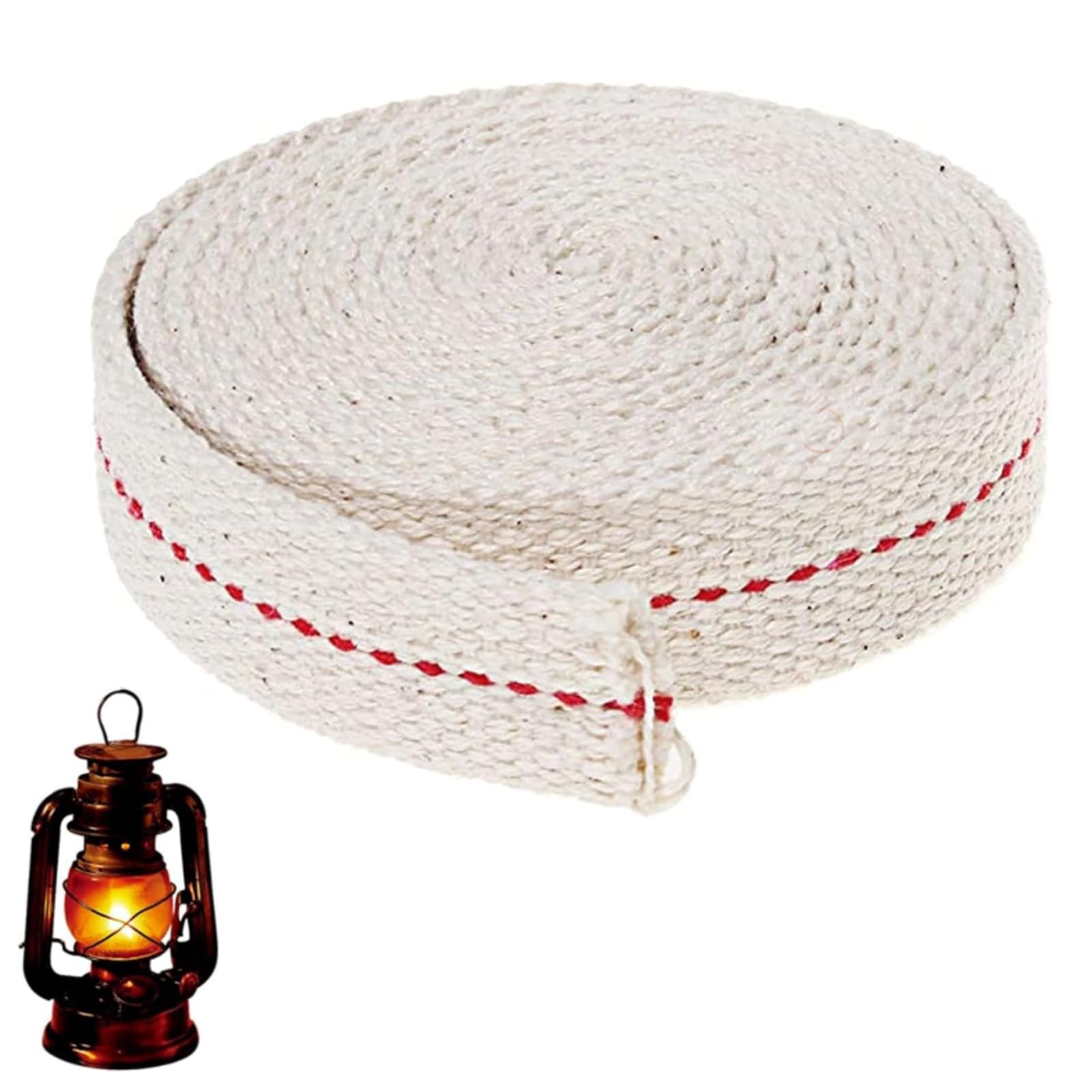 QhgPnt 9.8 Feet Oil Lamp Wick, Paraffin Lamp Replacement Wicks, 1 Inch Flat Cotton Wick for Oil Lamps, Compatible with Paraffin Heaters, For Vintage Lighting and DIY Candle Making