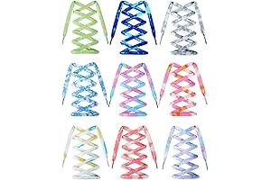 9 Pairs Tie Dye Shoelaces Gradient Colors Shoe Laces