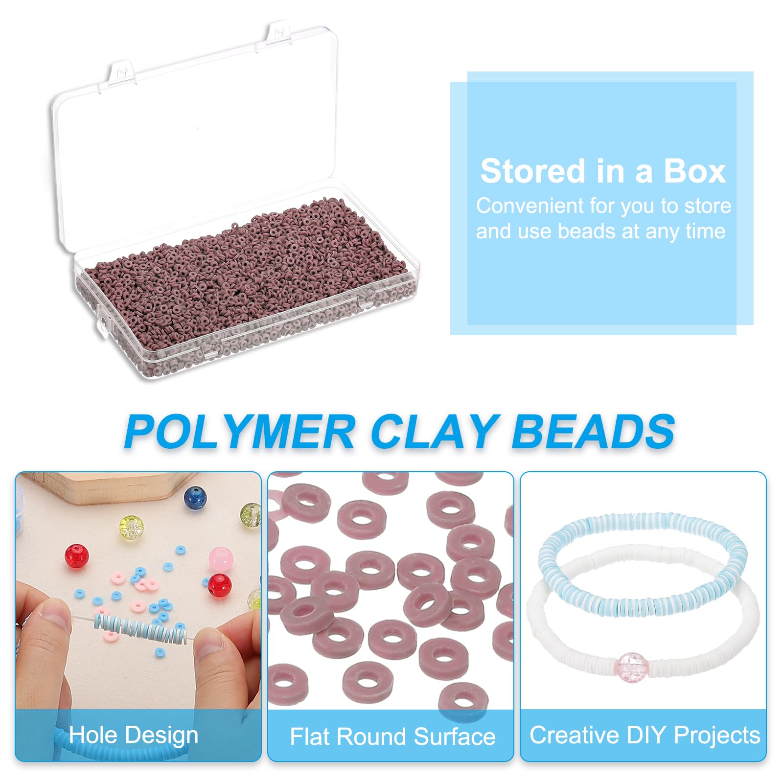 PATIKIL 4000 Pcs Clay Beads Bracelet Making Kit - Image 3