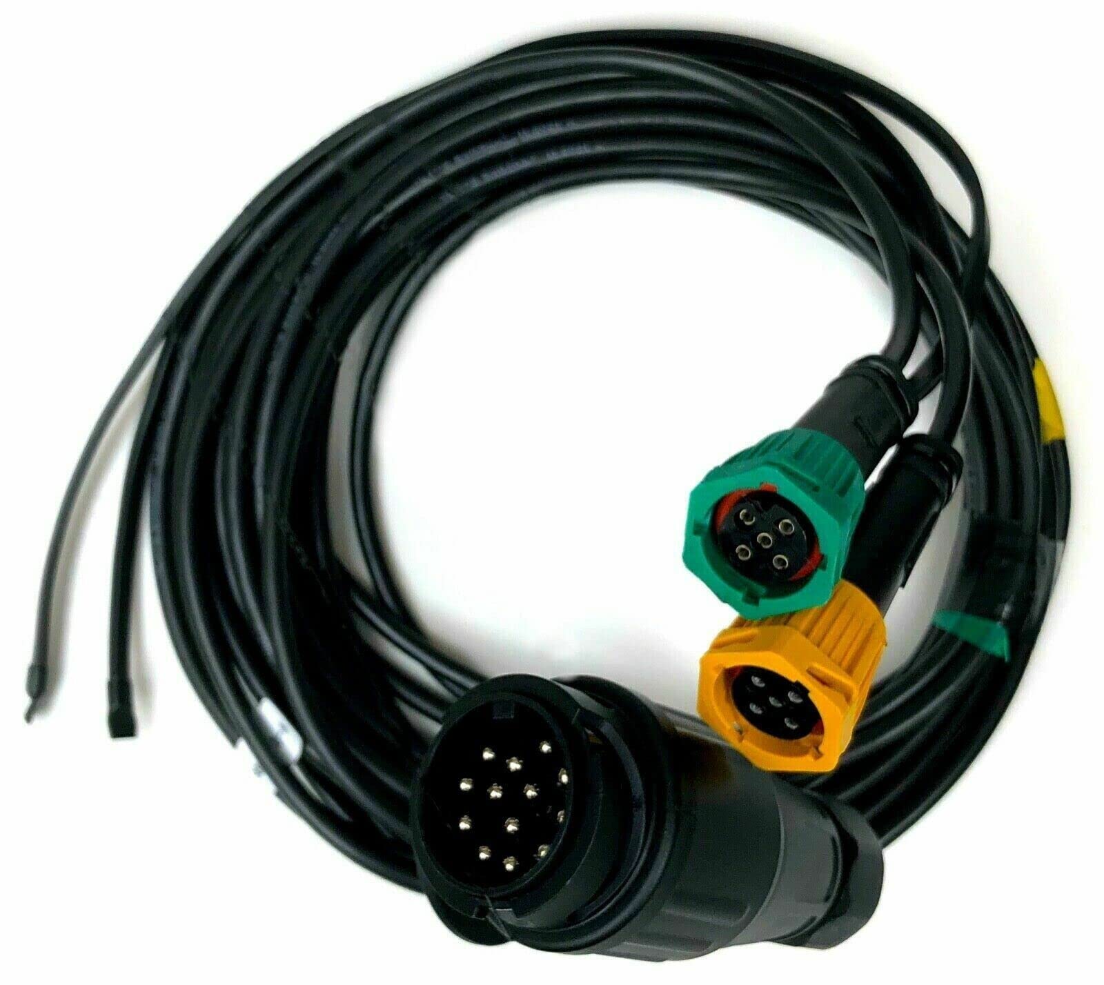 Anhängerbeleuchtung LED Set 12V/24V E9 – Rückleuchten mit Bajonett,13-poliges Kabel – Anhänger Trailer Wohnwagen LKW (2x LED Umrissleuchte, Kabel 5m/3,1m)