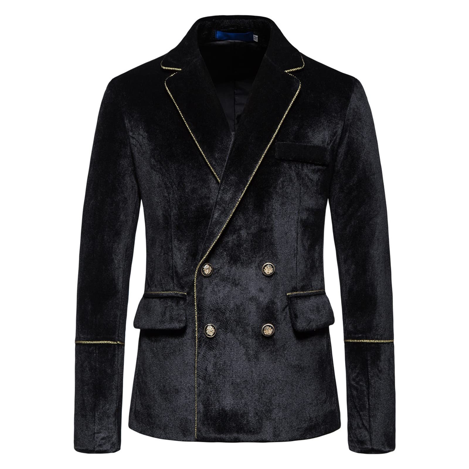 Traje de hombre de 2 piezas de terciopelo miel delgado cruzado color sólido vestido de noche traje de padrino de boda traje de otoño e invierno moderno formal elegante traje para boda fiesta