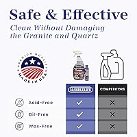 Vista 4 de Marblelife Kit de limpiador de granito y cuarzo, limpiador en aerosol listo para usar de 32 onzas + repuesto de concentrado de 4 onzas, limpiador