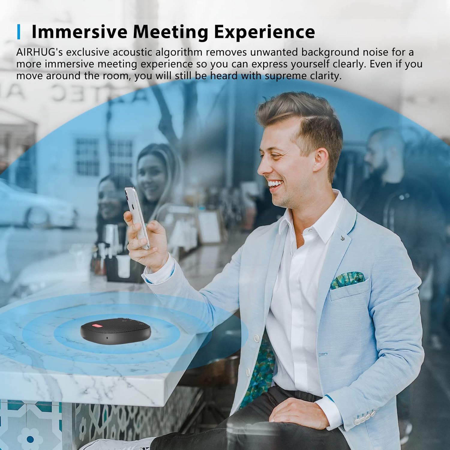 Bluetooth Speakerphone,Conference Speaker with Microphone for Home Office,6 metes HD Voice Pick Up,Advanced Noise Reduction Algorithm,USB-C Plug & Play,Compatible with Zoom,MS Team,Skype,Webex : Office Products