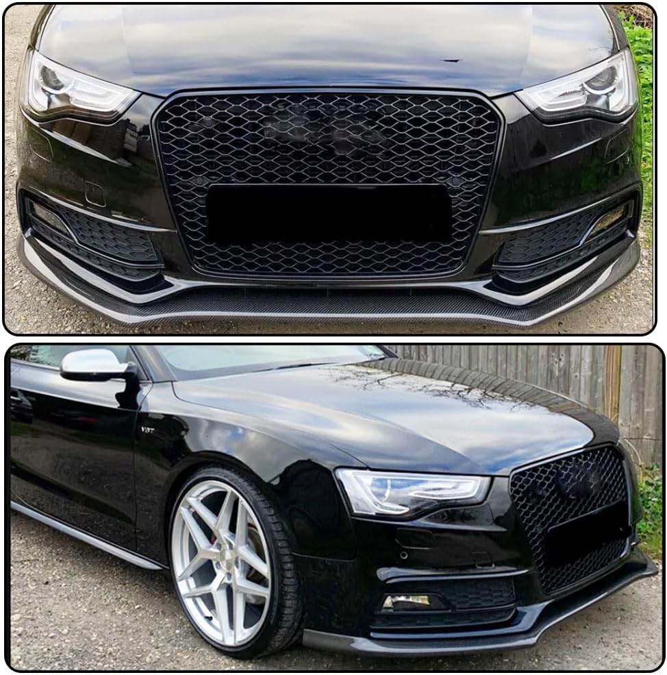 MCARCAR KIT Carbon Fiber Front Bumper Lip Compatible with Audi A5 B8.5 Sline S5 2Door 4Door 2012-2016 Add-on Chin Spoiler Splitter Protector Factory Outlet