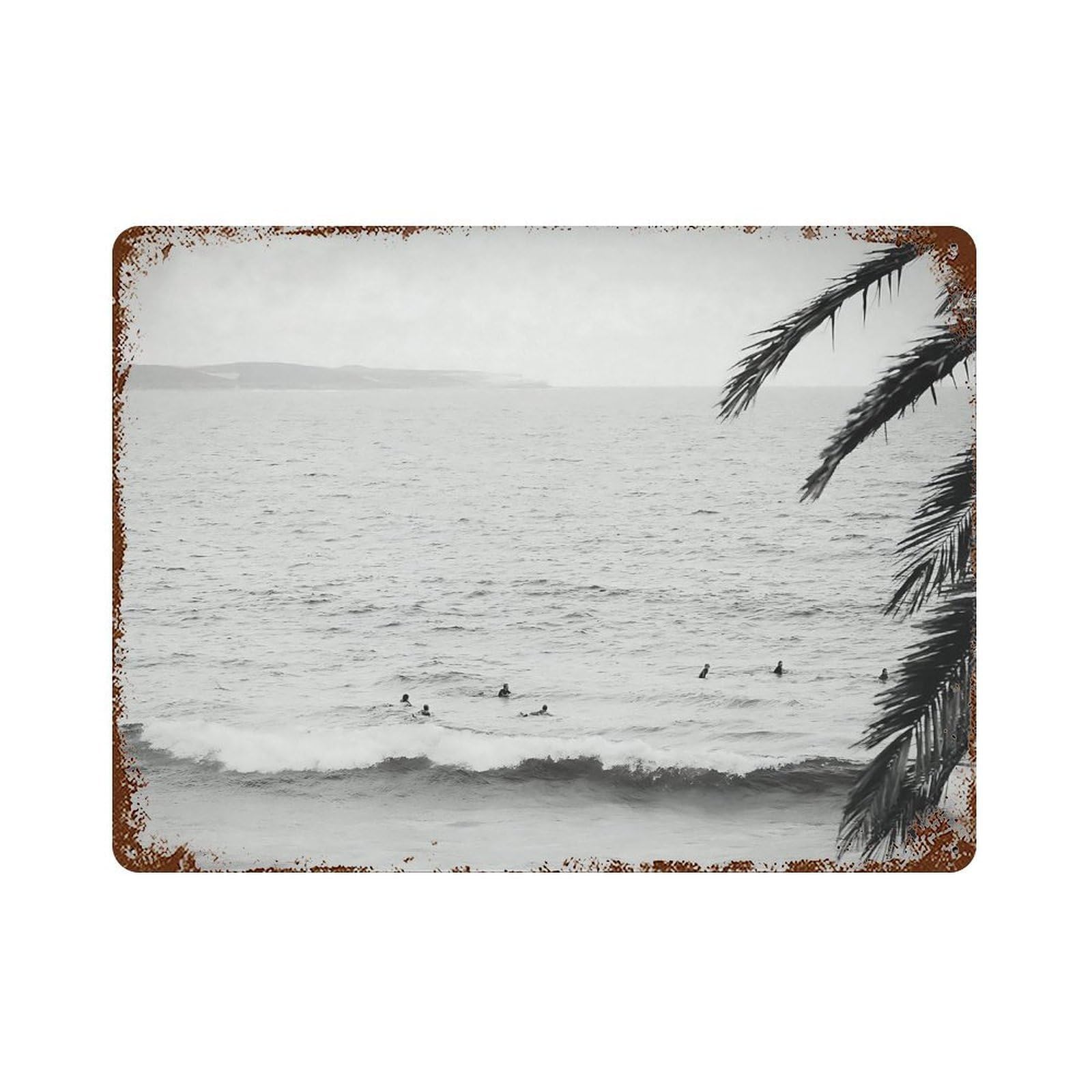 xiaoxiaoshen Vintage Coastal Print Wall Decor Art Metal Tin Poster Modern Home Decor Art Home Bar Shop Decorations Vintage Sign 30x40cm