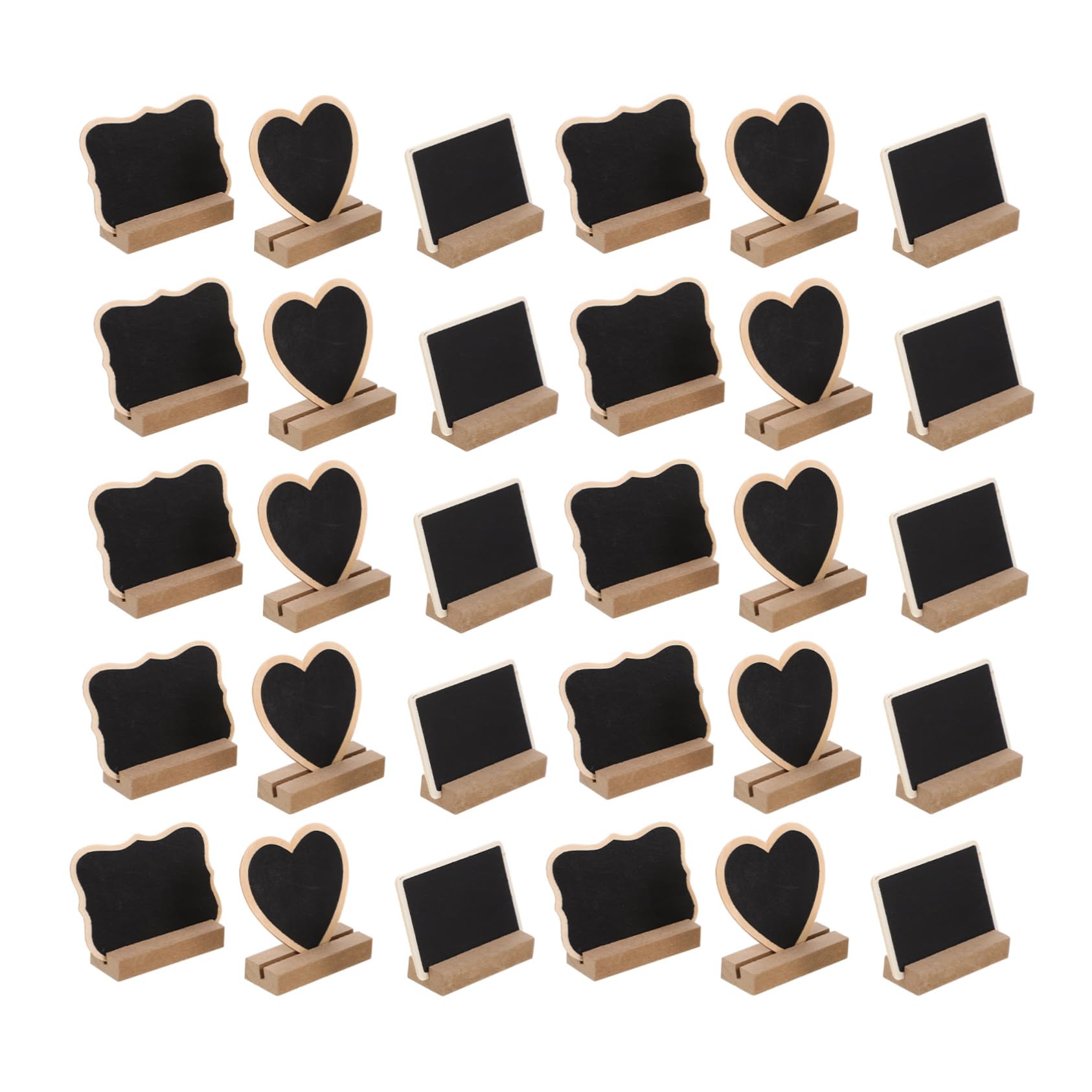 Ciieeo 30sets Lavagna Bifacciale in Legno Pregiato Di Piccole Bacheche Per Appunti e Messaggi Bacheche Da Scrivania Per Disegnare Immagini e Fumetti Design Semplice e Pratico