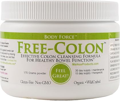 Colon Formula Powder by Markus- Comprehensive Colon Cleansing Formula - Fiber-Rich for Toxin Absorption - Aloe, Ginger, Citrus Flavonoids & Cascara Sagrada - Gentle & Effective Detoxification