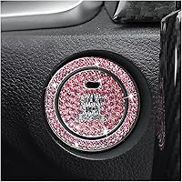 Vista 10 de BELOMI 2 Piezas Anillo Decorativo Brillante para Botón de Arranque y Parada del Motor del Coche, Anillo de Cristal con Diamantes de Imitación