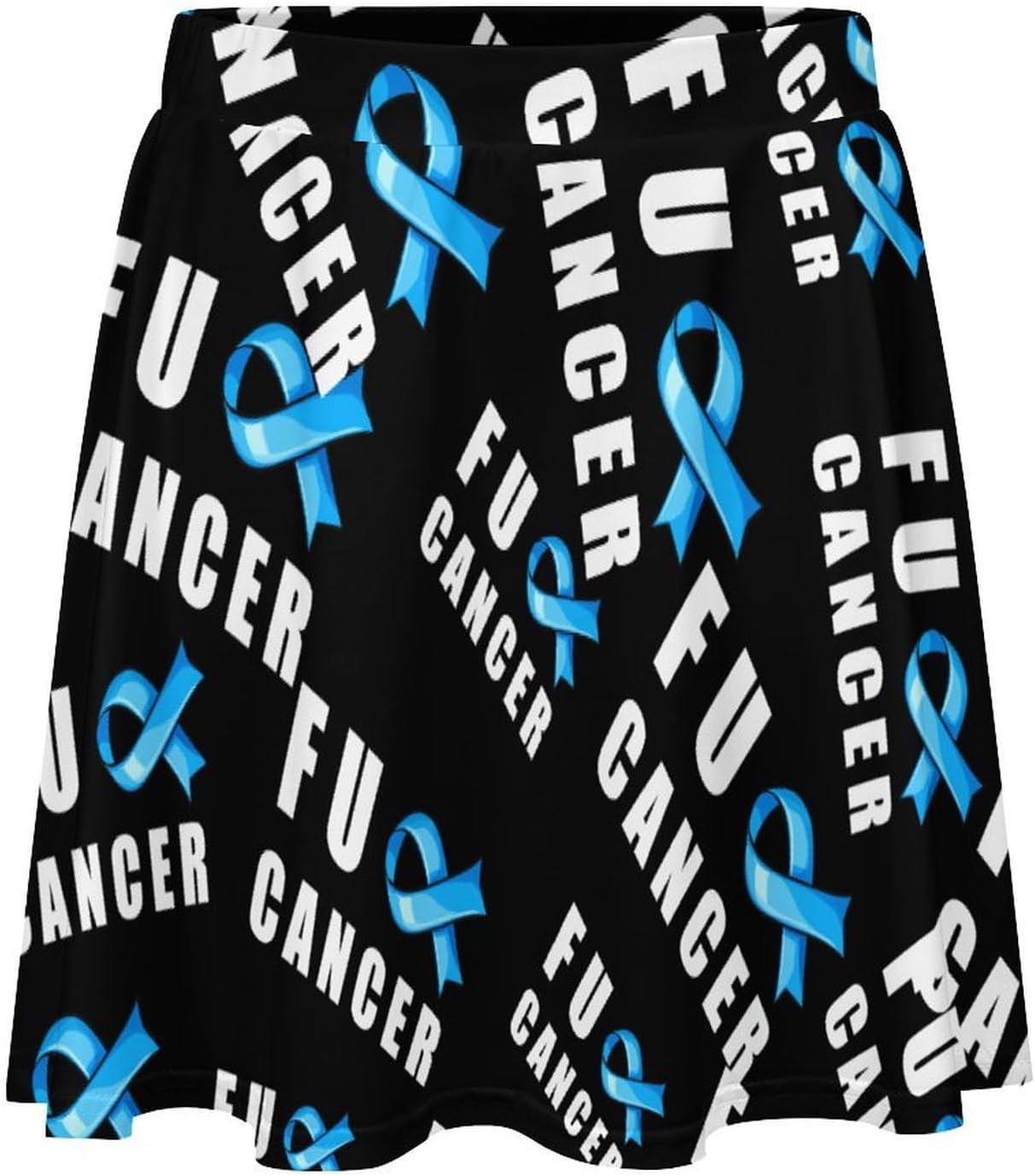 Fuck Cancer Women Tennis Skirt Print Golf Skirts Mini Casual Workout Skorts