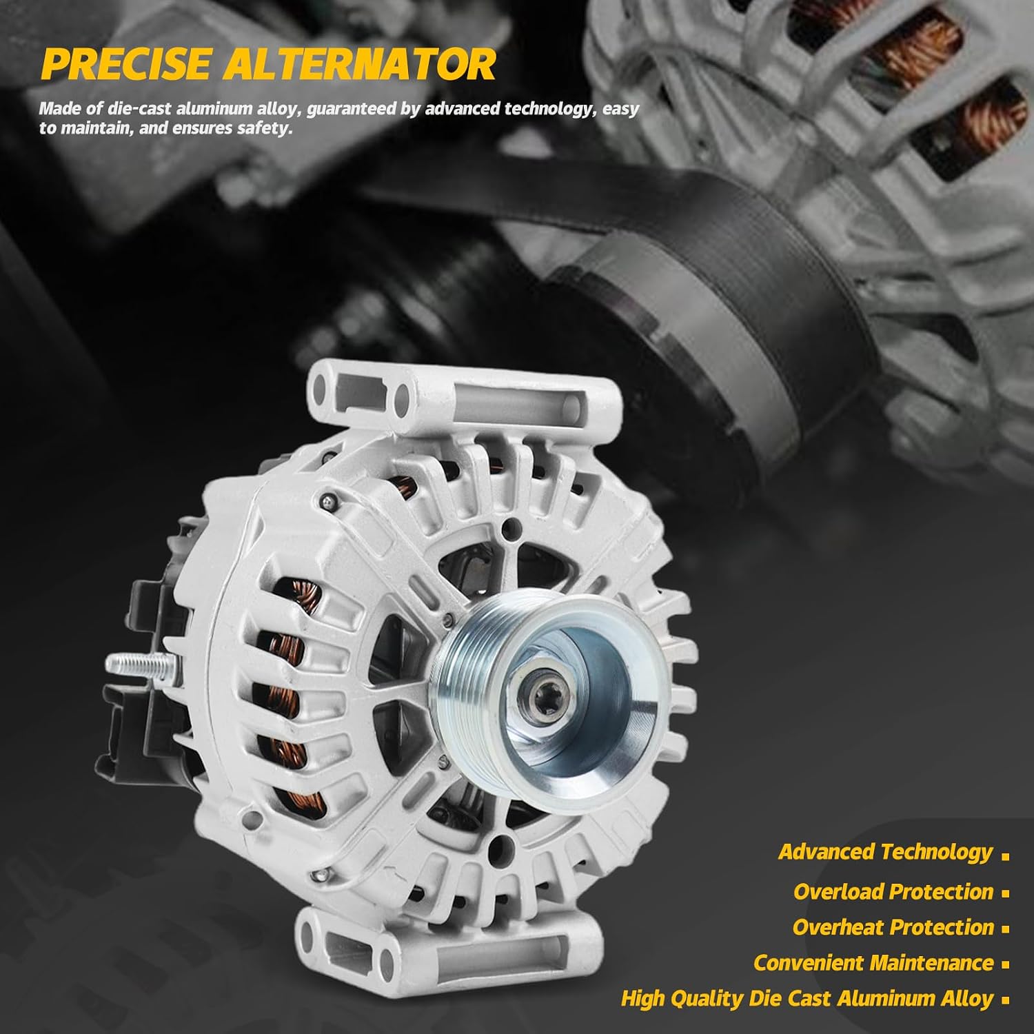 21098N 0009061722 Alternator 3.0L V6 for Mercedes-Benz C43 AMG C450 AMG C400 E43 AMG E400 E450 CLS400 SL400 SL450 GL450 GLC43 AMG GLE43 AMG GLE450 AMG GLE400 GLS450 ML400 2015-2023