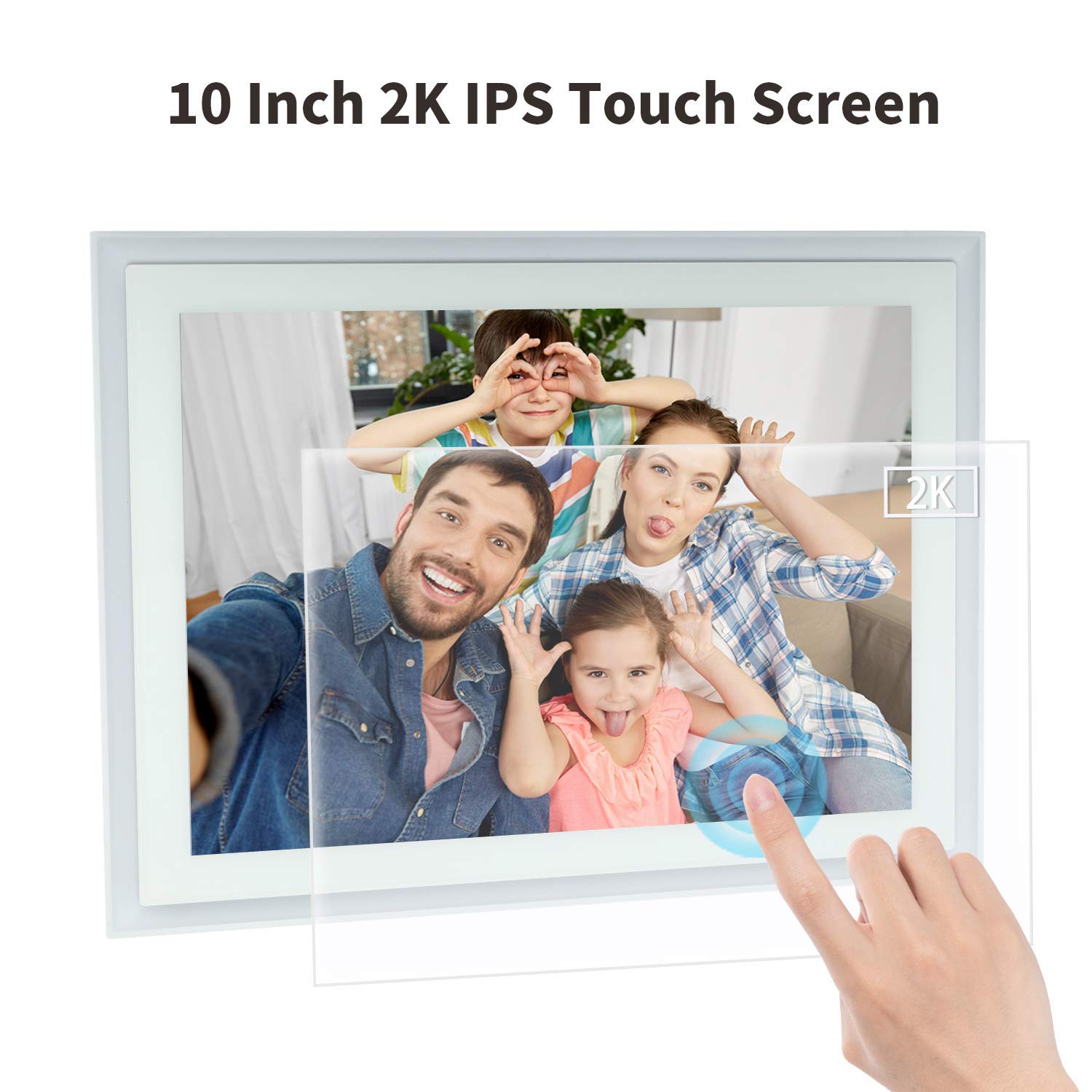 AEEZO WiFi Digital Picture Frame 10 Inch IPS Touch