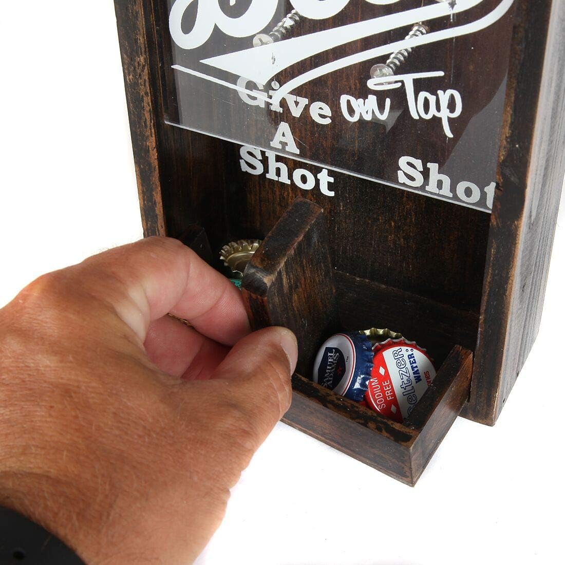 Lily’s Home Beer Bottle Cap Shadow Box Game, Wall Mounted Beer Bottle Opener: Beer On Tap. Ideal Gift for the Beer Lover. image 4
