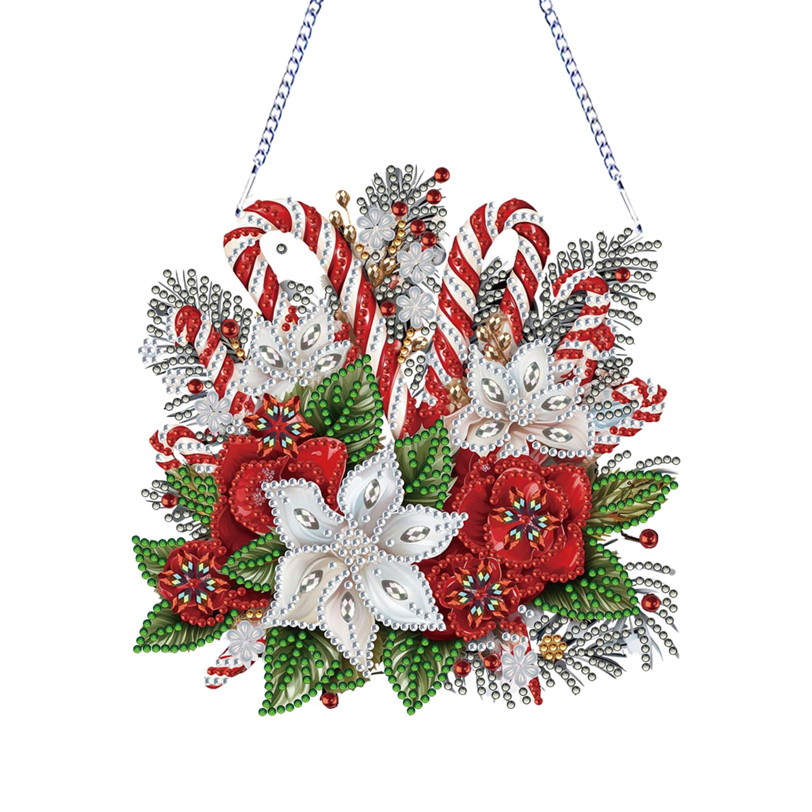 Christmas Tree Diamond Painting Kit - DIY Acrylic Hanging Ornament For Home Decor