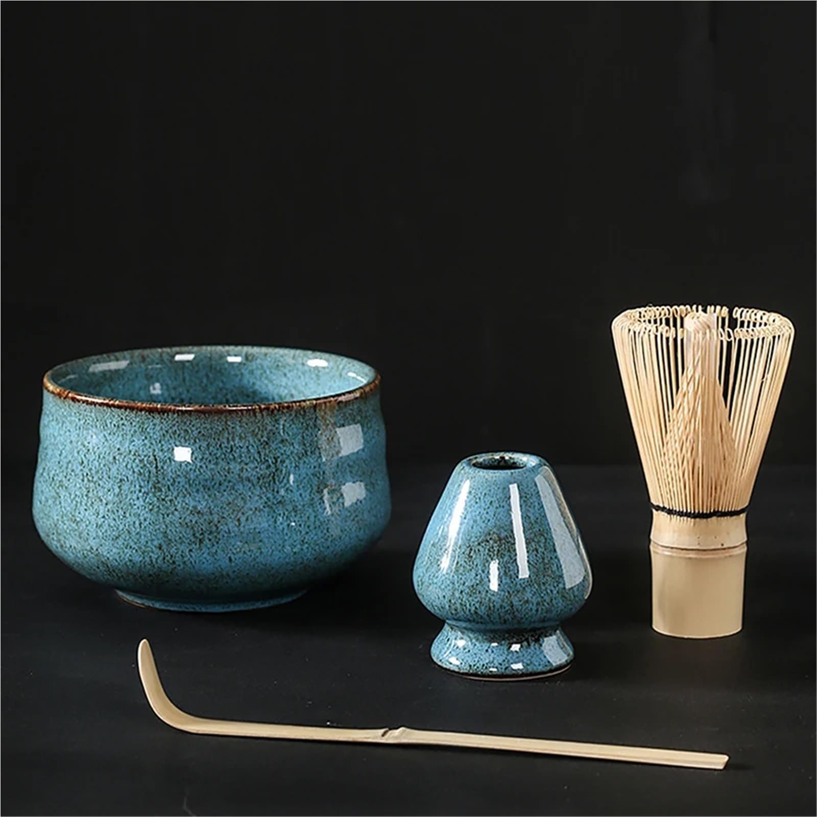 Servicio de té Matcha 4/7Pcs Teaware Sets Ceramic Tea Bowl Matcha Blender Brush Teaspoon(4Pcs)