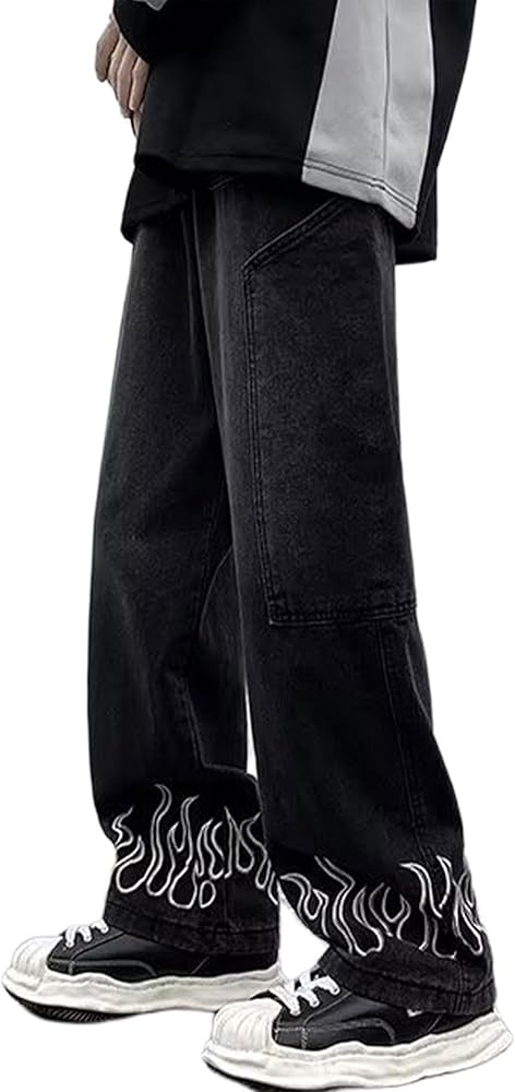 FantasyGears Y2k Pants Graphic Baggy Jeans Men Grunge Hip