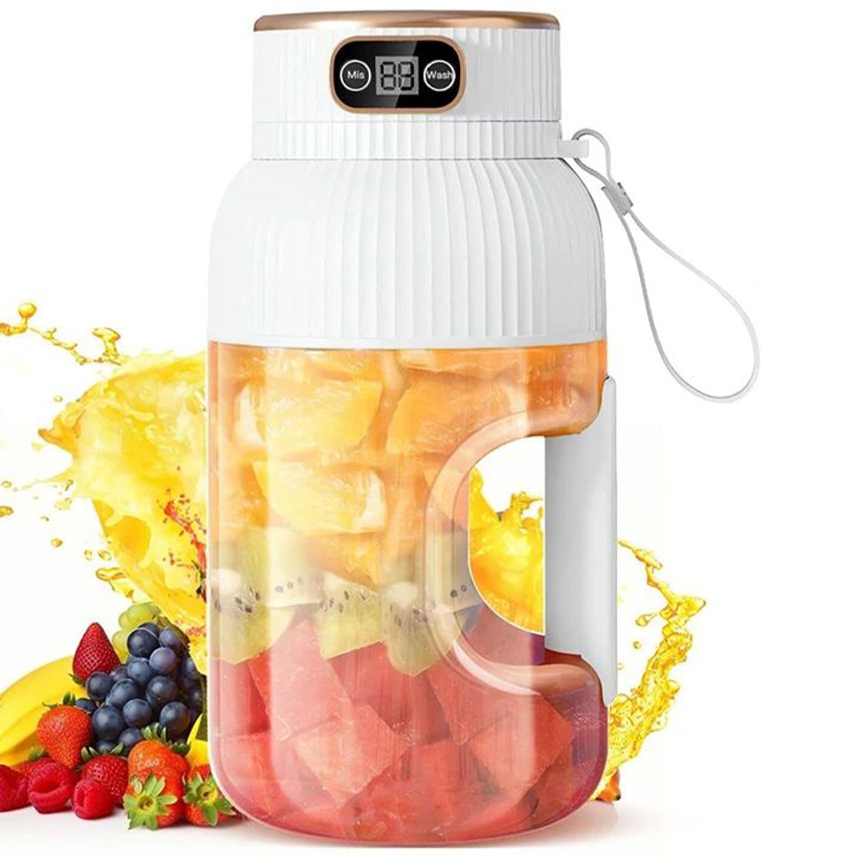 Presse-Agrumes Portable 1200 ML avec tasse mélangeur 2 en 1 rechargeable USB et affichage