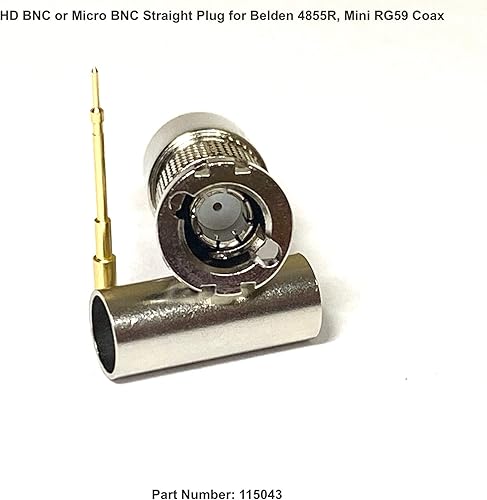 Miniatura 2 de 12G Crimp HD BNC o Micro BNC Conector para Belden 4855R Cable - 75 Ohm de Custom Cable Connection