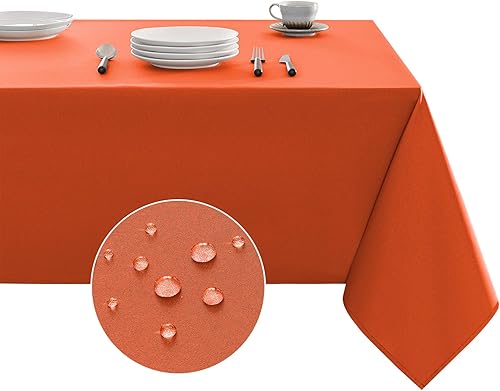 Miniatura 8 de Mantel rectangular impermeable, a prueba de derrames, sin arrugas, lavable, decoración de mesa de cocina, comedor, mantel de tela para uso en