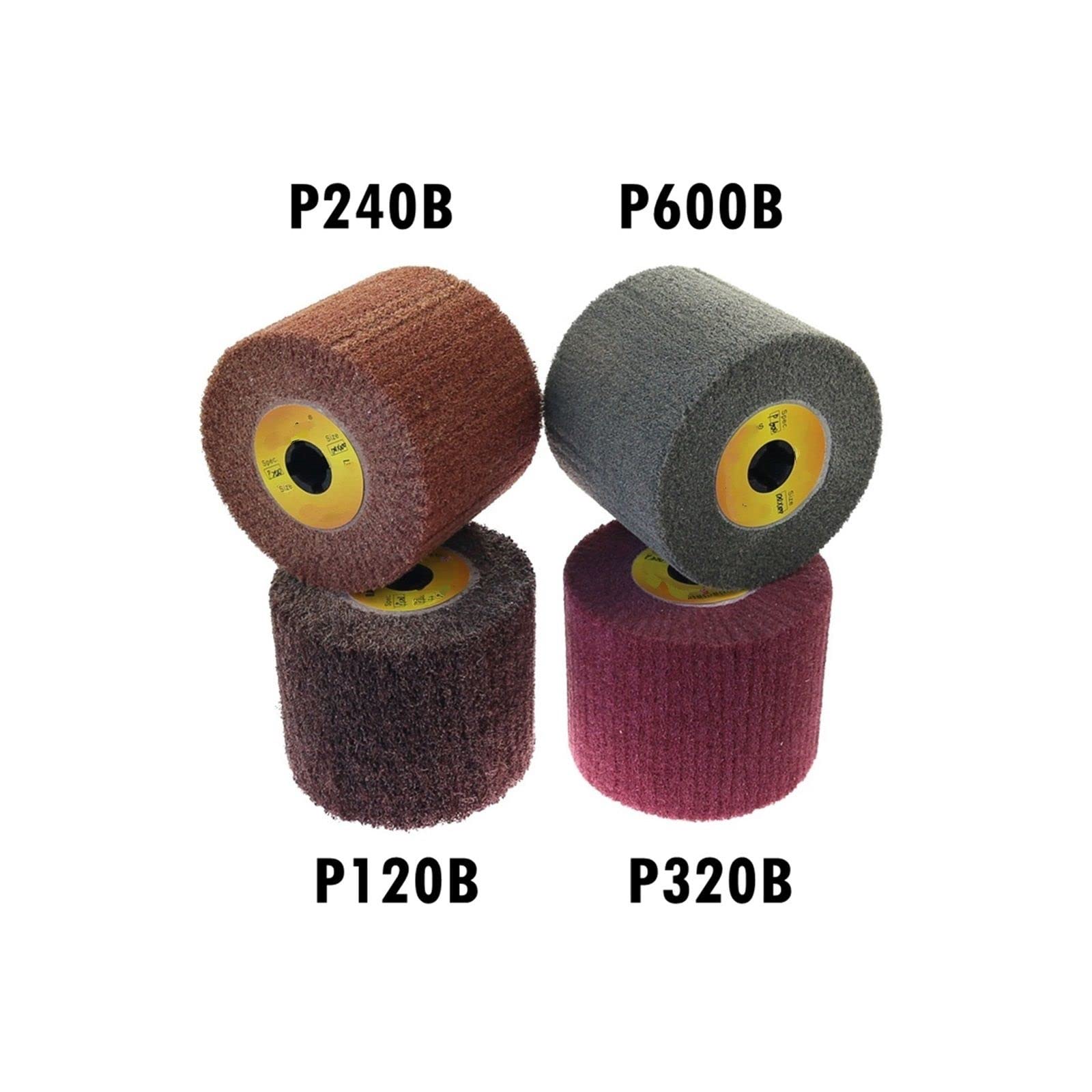ZZSRJ 1 Uds 120 * 100 * 19mm Cepillo de Solapa de Nailon no Tejido Rodillo de desbarbado Pulido Satinado Acero Inoxidable (Color : LP-320B)
