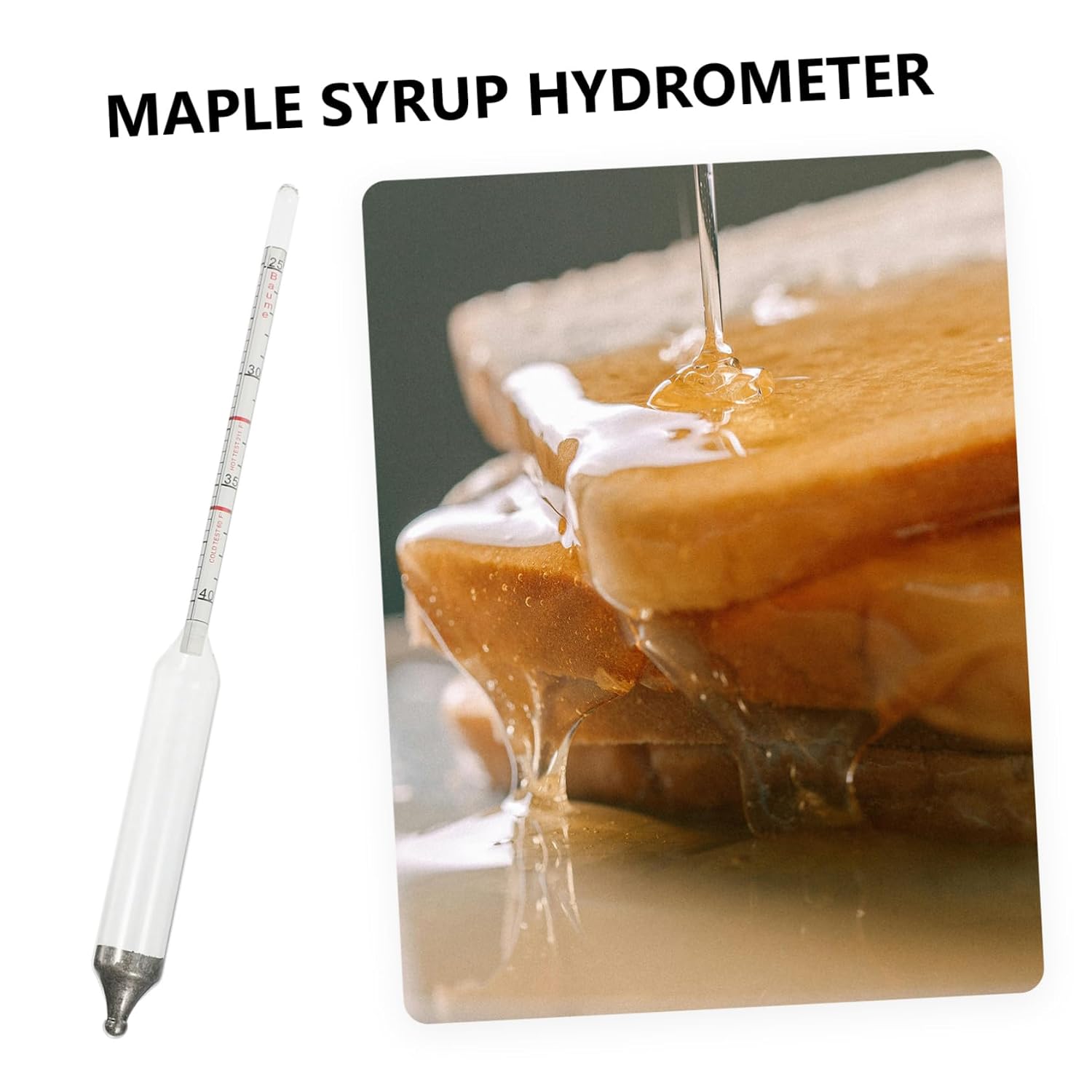 ABOOFAN Hydrometer for Maple Syrup Measurement Accurate Sugar Content Tester Density for Home Use User-Friendly Kitchen Tool for Professionals and Hobbyists