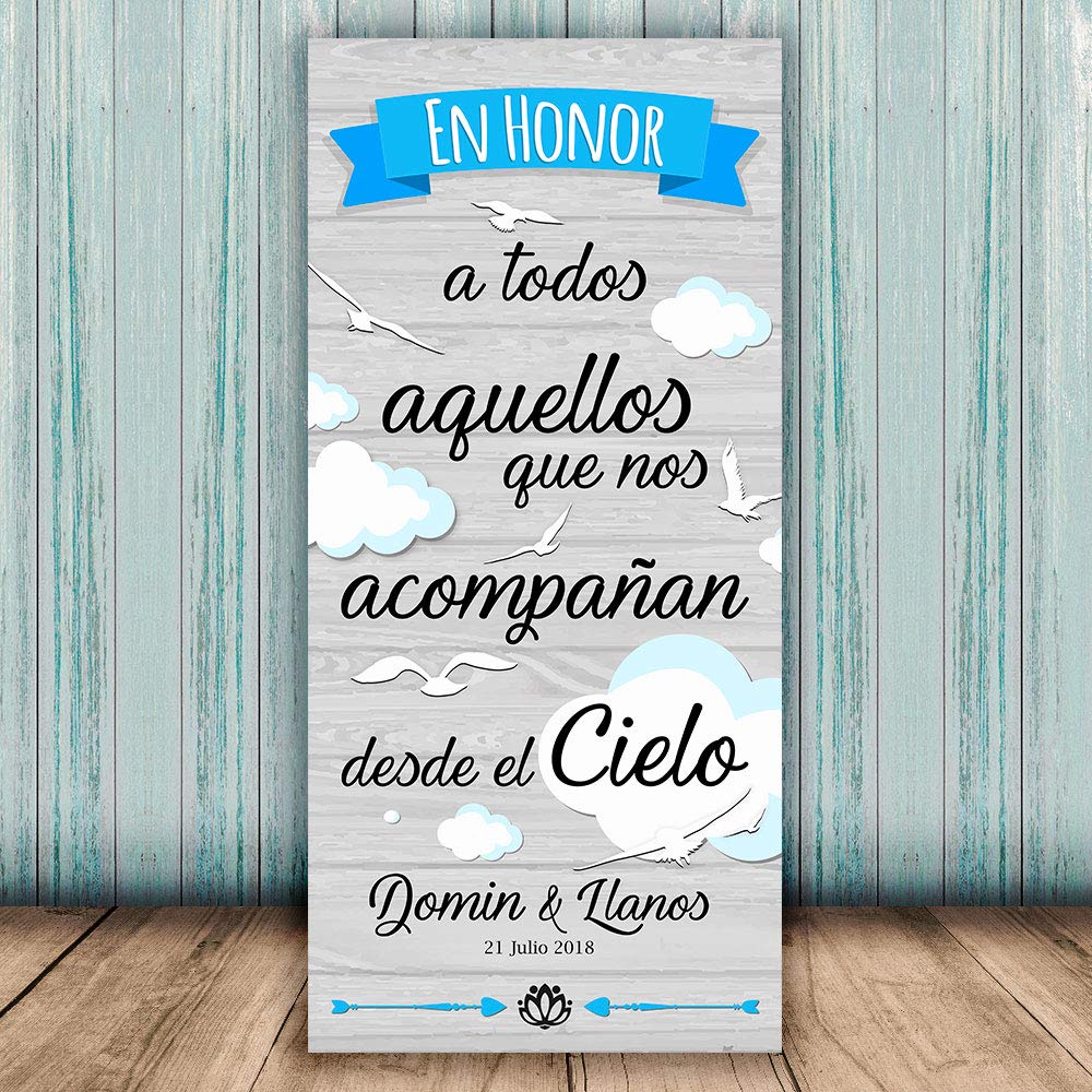 Decoración Boda | Cartel Boda Cielo | 70cm x 150cm