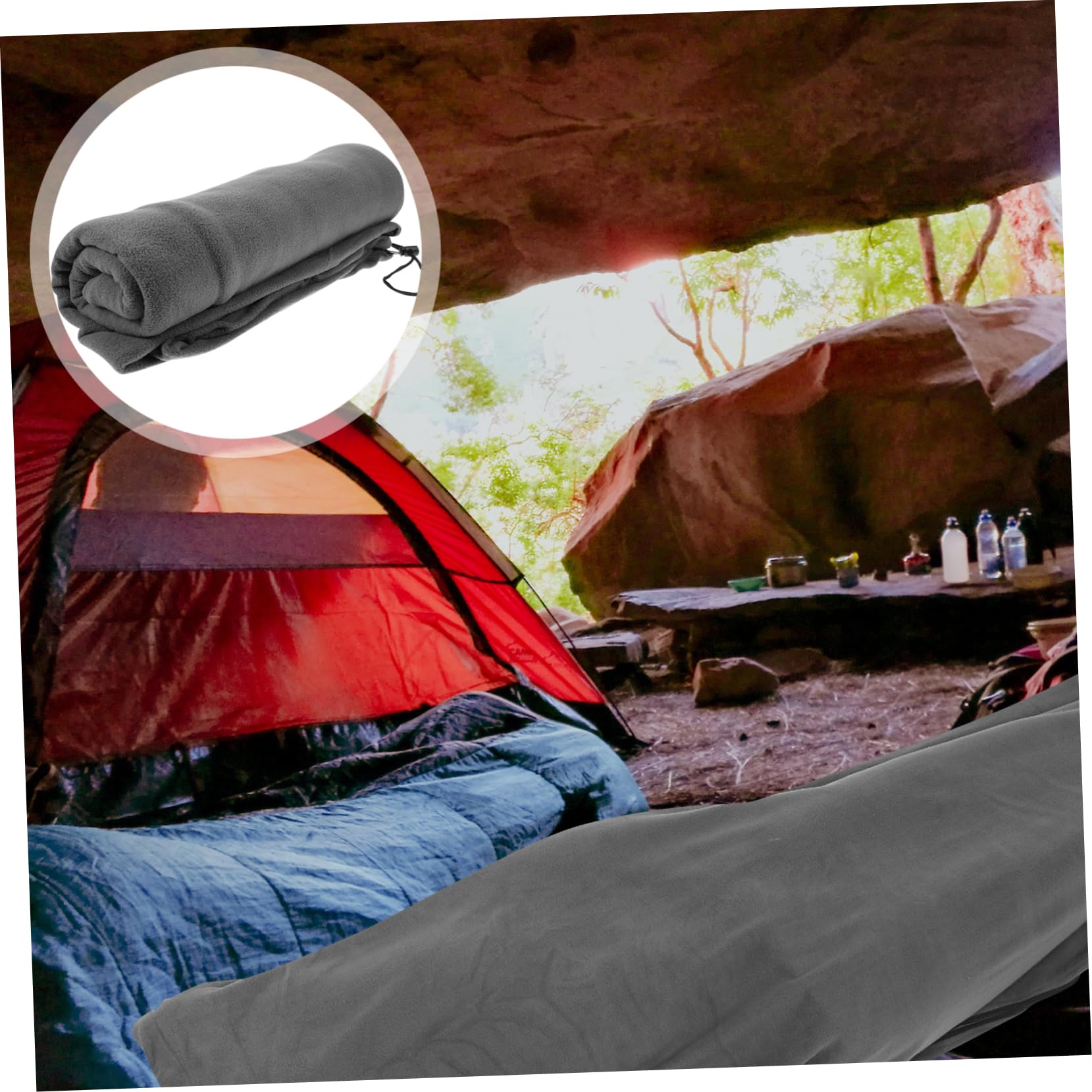 HONMEET Adult Fleece Sleeping Bag Lightweight Warm Sleeping Bag for Camping for Indoor Napping Outdoor Adventures Compact Design Easy to Clean Deep