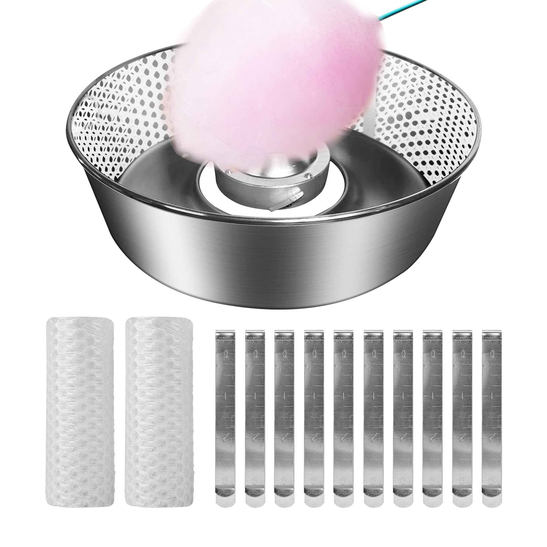 2 Sets Cotton Candy Machine Mesh and Clip Stabilizer Kit