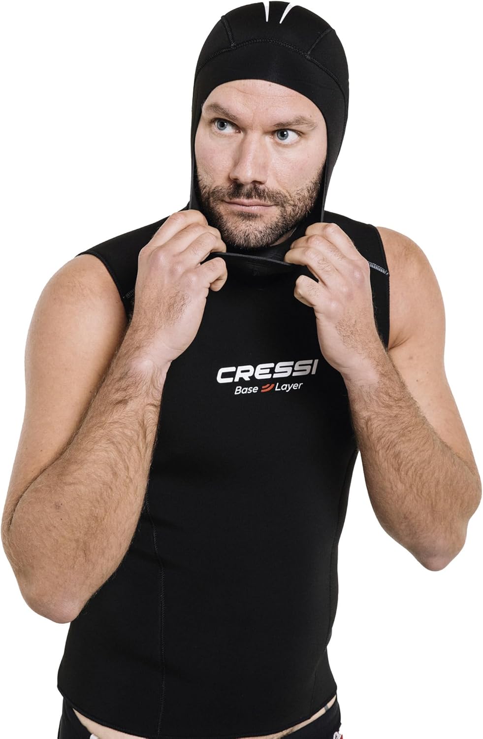 Cressi Diving Men's Base Layer Hood Vest 2.5/5mm, Thermal Undersuit, Quality Neoprened - Designed in Italy