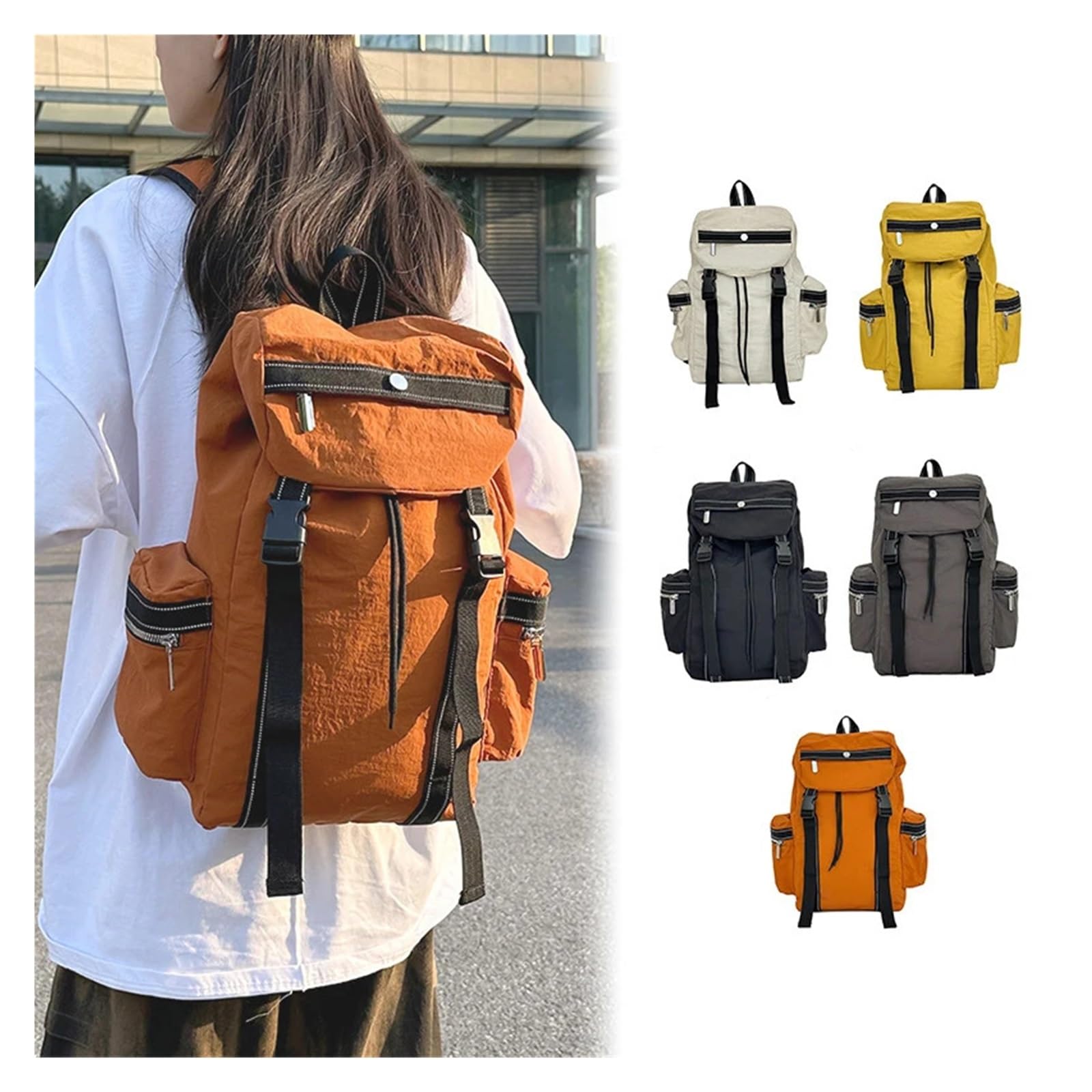 Mochila de viaje al aire libre for senderismo y escalada grande(Black B)