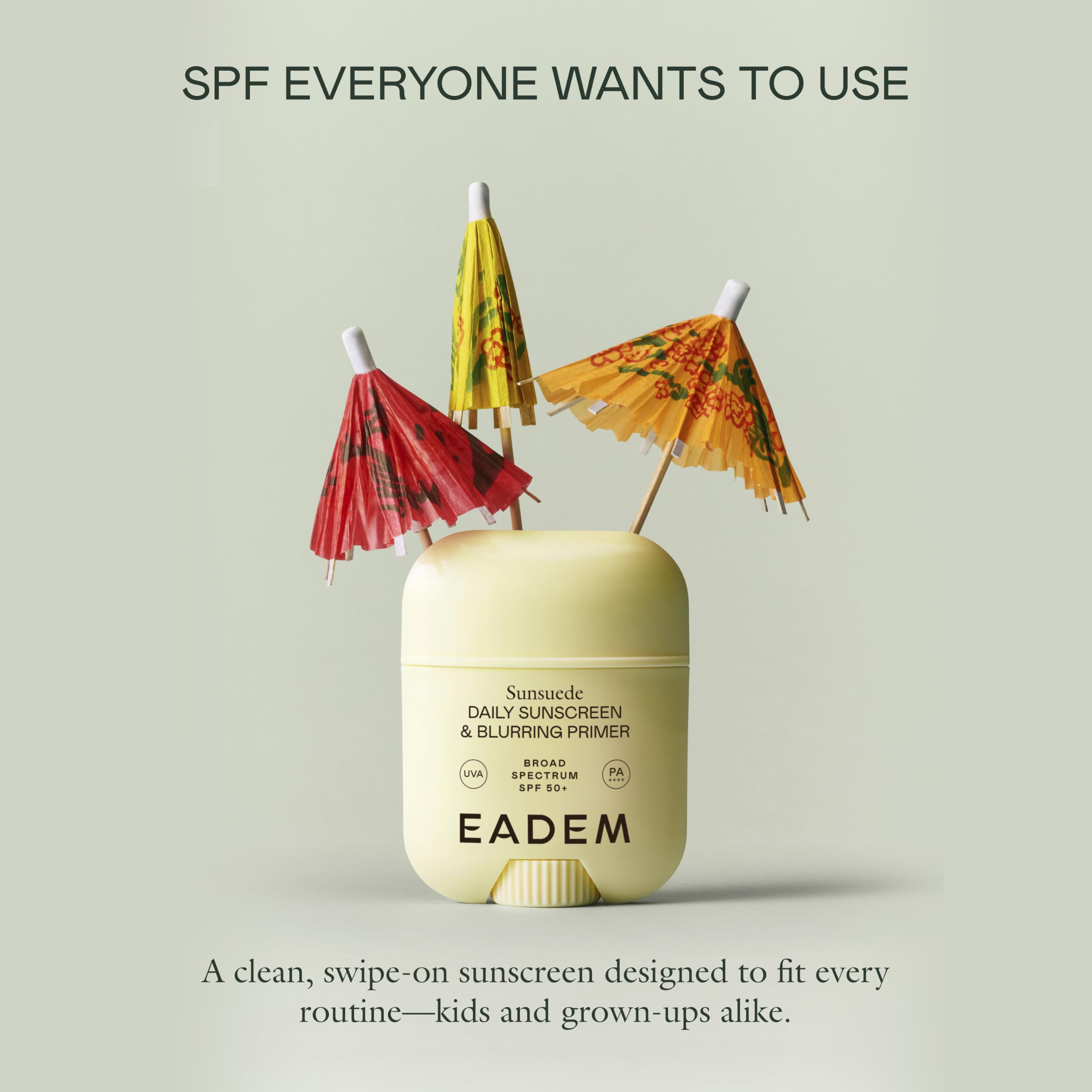 EADEM Korean Face Sunscreen Stick, SPF 50+ Blurring Primer, No White Cast
